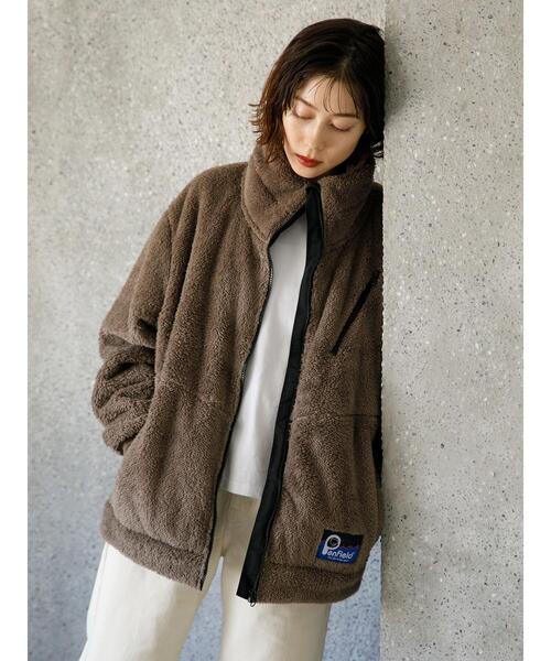 koe（コエ）の「Penfieldシャギーボアスタンドブルゾン*（ブルゾン・レディース・ブラウン/ブラック/A・L/M）」の4枚目の写真