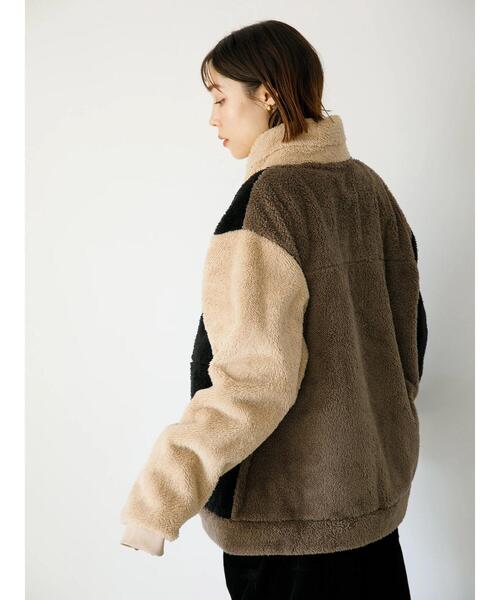 koe（コエ）の「Penfieldシャギーボアスタンドブルゾン*（ブルゾン・レディース・ブラウン/ブラック/A・L/M）」の10枚目の写真