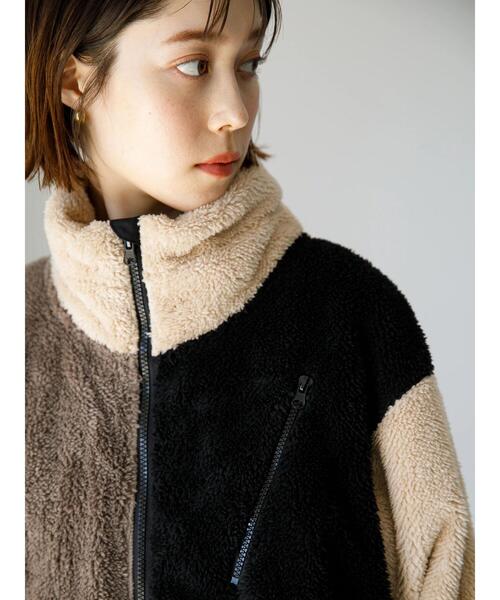 koe（コエ）の「Penfieldシャギーボアスタンドブルゾン*（ブルゾン・レディース・ブラウン/ブラック/A・L/M）」の11枚目の写真