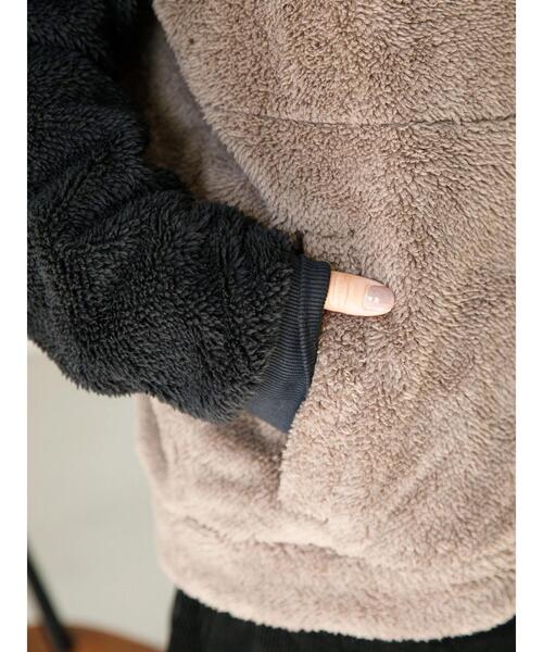 koe（コエ）の「Penfieldシャギーボアスタンドブルゾン*（ブルゾン・レディース・ブラウン/ブラック/A・L/M）」の12枚目の写真