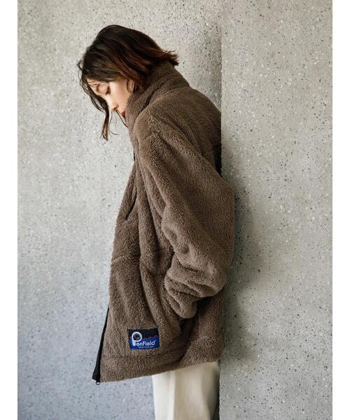 koe（コエ）の「Penfieldシャギーボアスタンドブルゾン*（ブルゾン・レディース・ブラウン/ブラック/A・L/M）」の15枚目の写真