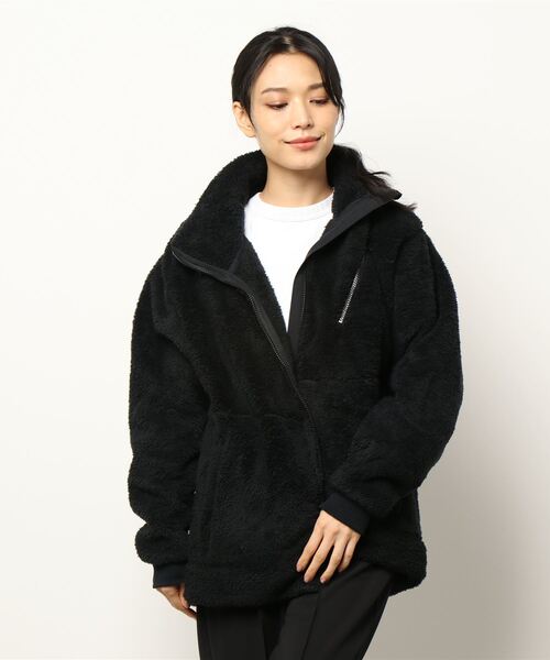 koe（コエ）の「Penfieldシャギーボアスタンドブルゾン*（ブルゾン・レディース・ブラウン/ブラック/A・L/M）」の9枚目の写真