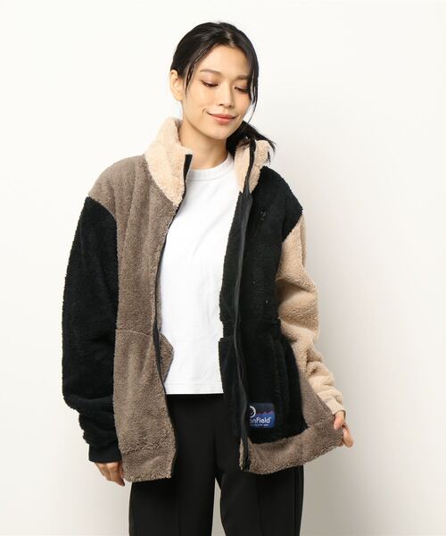 koe（コエ）の「Penfieldシャギーボアスタンドブルゾン*（ブルゾン・レディース・ブラウン/ブラック/A・L/M）」の8枚目の写真