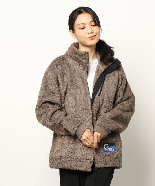 koe（コエ）の「Penfieldシャギーボアスタンドブルゾン*（ブルゾン・レディース・ブラウン/ブラック/A・L/M）」の7枚目の写真