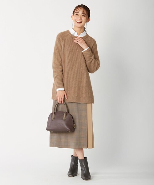 J.PRESS Ladies(J.プレス レディス)の「【洗える】HAIRY FANCY ニット(ニット/セーター・レディース・ダークブラウン系/ブラウン系・SMALL)」の4枚目の写真