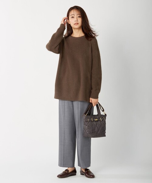 J.PRESS Ladies(J.プレス レディス)の「【洗える】HAIRY FANCY ニット(ニット/セーター・レディース・ダークブラウン系/ブラウン系・SMALL)」の5枚目の写真