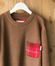 HARRIS TWEED | ハリスツイードポケット付き畦編みプルオーバー(ニット/セーター)