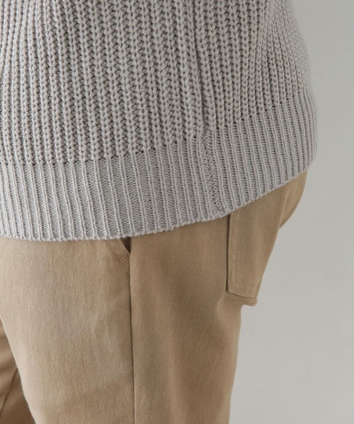 HARRIS TWEED(ハリスツイード)の「ハリスツイードポケット付き畦編みプルオーバー(ニット/セーター・メンズ・ブラウン/ネイビー/オフホワイト/グレー・MEDIUM/LARGE)」の13枚目の写真