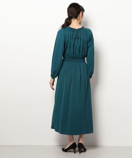 N.(N. Natural Beauty Basic)(エヌエヌナチュラルビューティーベーシック)の「【S Size Line】シャーリングドレープ長袖ワンピース(ワンピース・レディース・ブラック/ピンク/ブルー/グリーン・SMALL/MEDIUM)」の20枚目の写真