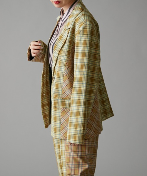 ear PAPILLONNER(イアパピヨネ)の「【resume(レジュメ)】コンビチェックジャケット(セットアップ・レディース・チェック・FREE)」の17枚目の写真