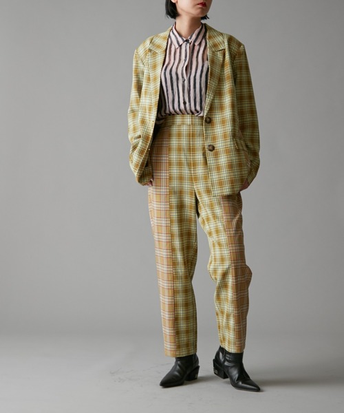 ear PAPILLONNER(イアパピヨネ)の「【resume(レジュメ)】コンビチェックジャケット(セットアップ・レディース・チェック・FREE)」の15枚目の写真