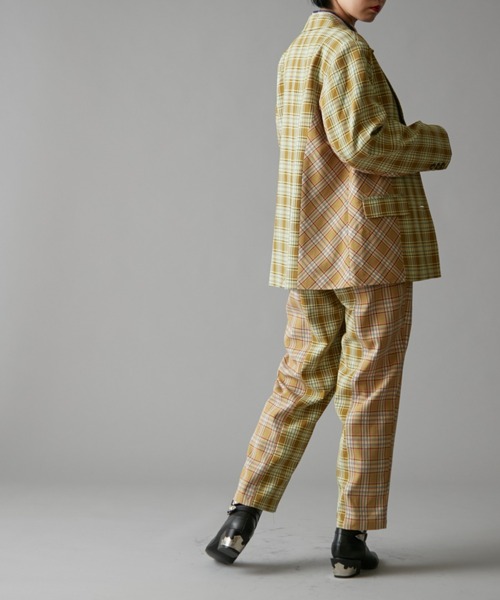 ear PAPILLONNER(イアパピヨネ)の「【resume(レジュメ)】コンビチェックジャケット(セットアップ・レディース・チェック・FREE)」の5枚目の写真