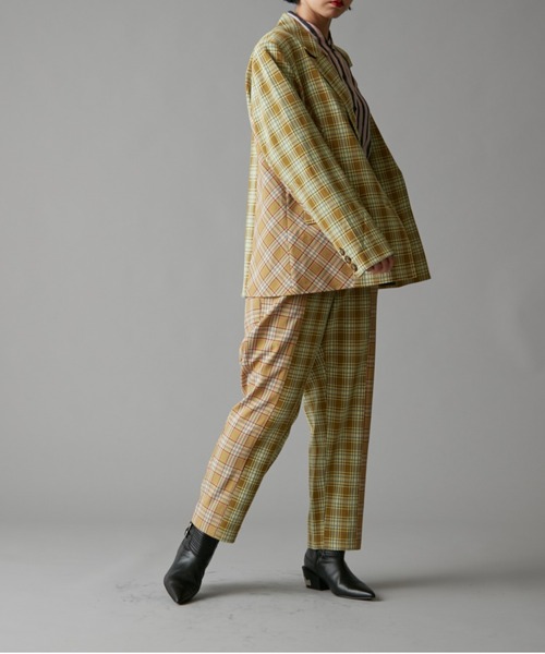 ear PAPILLONNER(イアパピヨネ)の「【resume(レジュメ)】コンビチェックジャケット(セットアップ・レディース・チェック・FREE)」の7枚目の写真