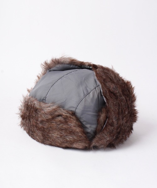 Ree&Mee（リーアンドミー）の「Ree＆Mee はっ水加工 2WAY エコファー パイロット キャップ CAP 防寒  ハット 男女兼用（キャップ・メンズ・ブラック/グレー/カーキ/ネイビー/ライトグレー/グリーン系カモフラージュ/オリーブ・FREE）」の2枚目の写真