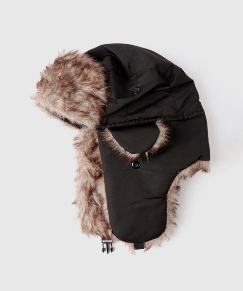 Ree&Mee（リーアンドミー）の「Ree＆Mee はっ水加工 2WAY エコファー パイロット キャップ CAP 防寒  ハット 男女兼用（キャップ・メンズ・ブラック/グレー/カーキ/ネイビー/ライトグレー/グリーン系カモフラージュ/オリーブ・FREE）」の21枚目の写真