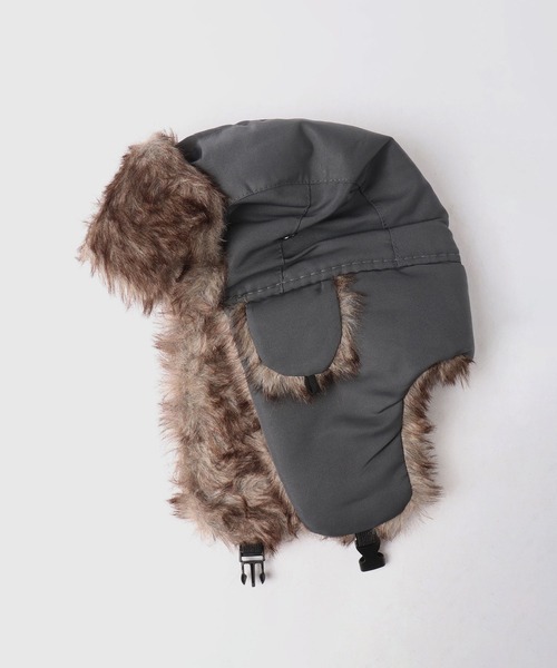 Ree&Mee（リーアンドミー）の「Ree＆Mee はっ水加工 2WAY エコファー パイロット キャップ CAP 防寒  ハット 男女兼用（キャップ・メンズ・ブラック/グレー/カーキ/ネイビー/ライトグレー/グリーン系カモフラージュ/オリーブ・FREE）」の22枚目の写真