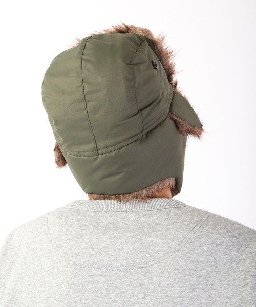 Ree&Mee（リーアンドミー）の「Ree＆Mee はっ水加工 2WAY エコファー パイロット キャップ CAP 防寒  ハット 男女兼用（キャップ・メンズ・ブラック/グレー/カーキ/ネイビー/ライトグレー/グリーン系カモフラージュ/オリーブ・FREE）」の17枚目の写真