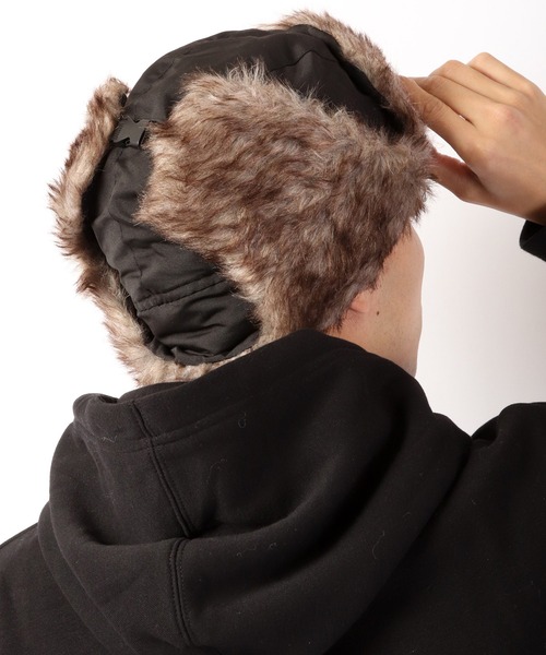 Ree&Mee（リーアンドミー）の「Ree＆Mee はっ水加工 2WAY エコファー パイロット キャップ CAP 防寒  ハット 男女兼用（キャップ・メンズ・ブラック/グレー/カーキ/ネイビー/ライトグレー/グリーン系カモフラージュ/オリーブ・FREE）」の8枚目の写真