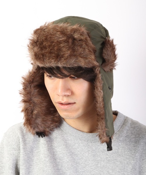 Ree&Mee（リーアンドミー）の「Ree＆Mee はっ水加工 2WAY エコファー パイロット キャップ CAP 防寒  ハット 男女兼用（キャップ・メンズ・ブラック/グレー/カーキ/ネイビー/ライトグレー/グリーン系カモフラージュ/オリーブ・FREE）」の18枚目の写真