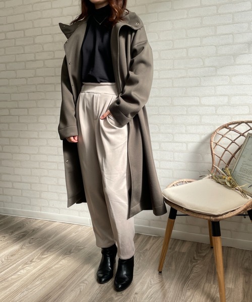 Chiaro（キアロ）の「裏起毛 美脚テーパードパンツ（その他パンツ・レディース・ブラック/ベージュ/モカ・M/L）」の14枚目の写真