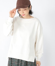 【主婦スタッフとつくった！】ボートネック裏毛プルオーバー