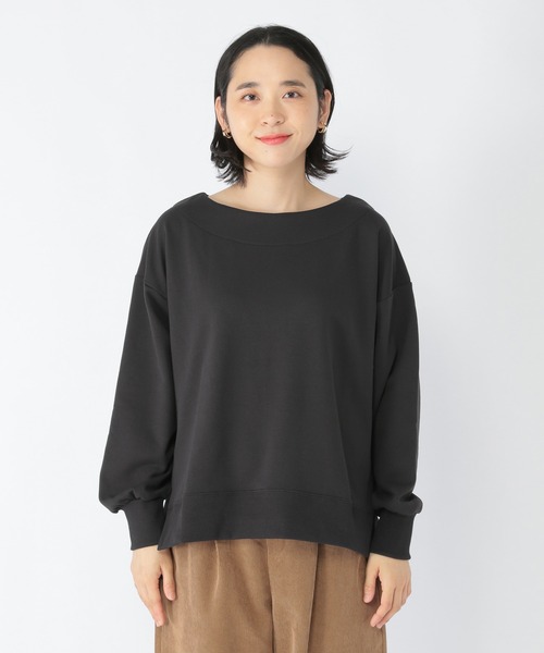 studio CLIP(スタディオクリップ)の「【主婦スタッフとつくった!】ボートネック裏毛プルオーバー(スウェット・レディース・マスタード/オフホワイト/ラベンダー/スモーク・FREE)」の18枚目の写真