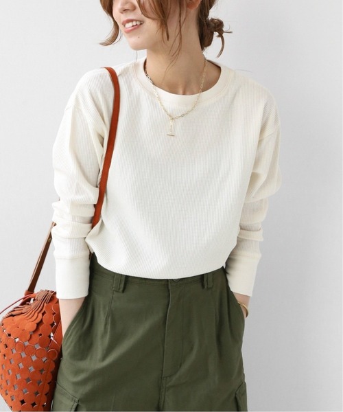 JOURNAL STANDARD relume(ジャーナルスタンダード レリューム)の「TCワッフルロングスリーブTシャツ◆(Tシャツ/カットソー・レディース・ブラック/グレー/ナチュラル・FREE)」の3枚目の写真