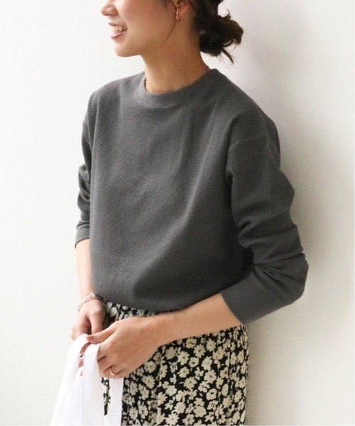 JOURNAL STANDARD relume(ジャーナルスタンダード レリューム)の「TCワッフルロングスリーブTシャツ◆(Tシャツ/カットソー・レディース・ブラック/グレー/ナチュラル・FREE)」の2枚目の写真