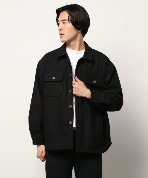 CORISCO（コリスコ）の「メルトンCPOジャケット(M1)（カバーオール・メンズ・ネイビー/キャメル/ナチュラル/ブルー系その他/ブラック・MEDIUM/LARGE/X-LARGE）」の2枚目の写真