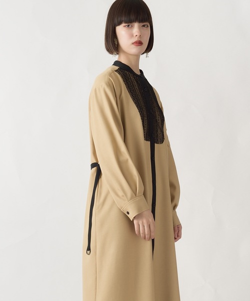 La SRIC（ラスリック）の「La SRIC / レースヨークOP（ワンピース・レディース・グレー/キャメル・38）」の17枚目の写真