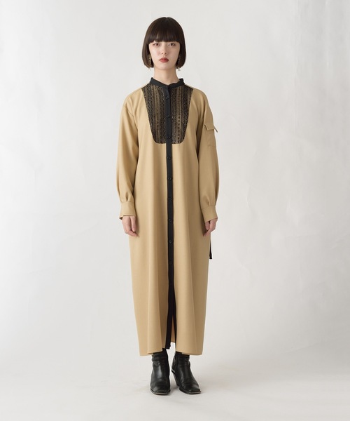 La SRIC（ラスリック）の「La SRIC / レースヨークOP（ワンピース・レディース・グレー/キャメル・38）」の22枚目の写真