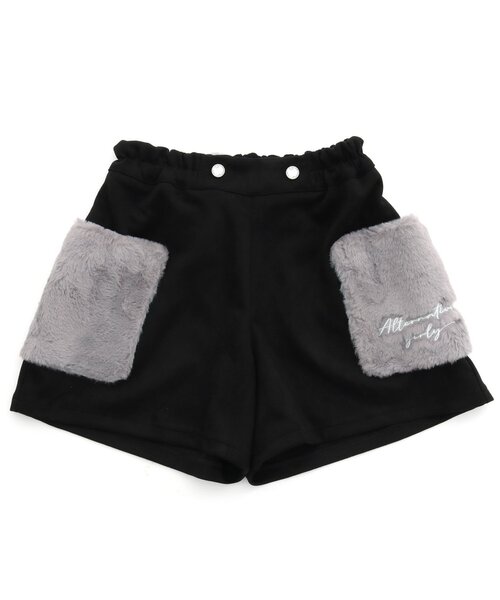 algy（アルジー）の「ビッグファーポケットショーパン（その他パンツ・キッズ・ピンク/アイボリー/ブラック・XX-SMALL/MEDIUM/SMALL/X-SMALL/XXX-SMALL）」の3枚目の写真