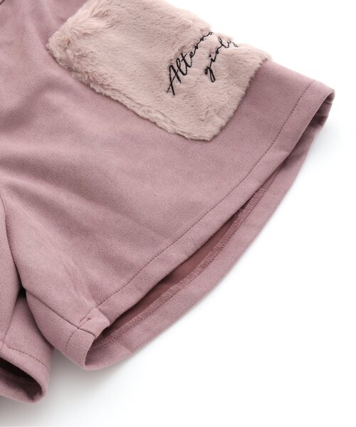 algy（アルジー）の「ビッグファーポケットショーパン（その他パンツ・キッズ・ピンク/アイボリー/ブラック・XX-SMALL/MEDIUM/SMALL/X-SMALL/XXX-SMALL）」の13枚目の写真