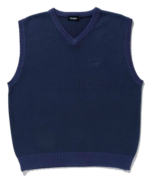 XLARGE（エクストララージ）の「2TONE KNIT VEST（ニット/セーター・メンズ・ブラック/ネイビー/アッシュ・M/L/XL/S）」の16枚目の写真