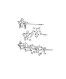 Swarovski スワロフスキー星形クリスタルヘアピン 3個セット試着のみ