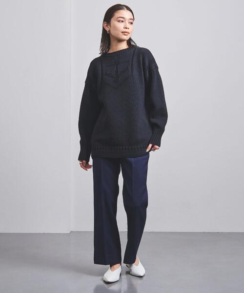 UNITED ARROWS（ユナイテッドアローズ）の「＜UNITED ARROWS＞C/PE アンカーモチーフ ニット G（ニット/セーター・レディース・ネイビー/オフホワイト・FREE）」の9枚目の写真