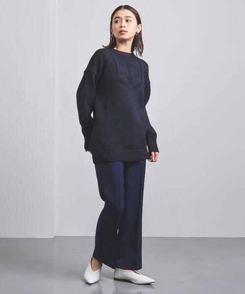 UNITED ARROWS（ユナイテッドアローズ）の「＜UNITED ARROWS＞C/PE アンカーモチーフ ニット G（ニット/セーター・レディース・ネイビー/オフホワイト・FREE）」の6枚目の写真