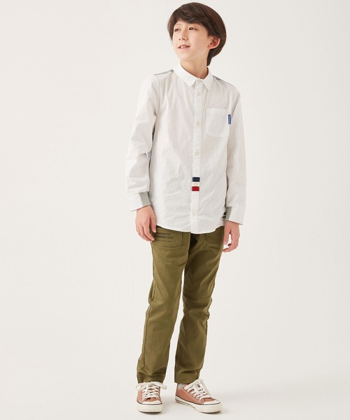 KRIFF MAYER Kid's Collection(クリフメイヤーキッズコレクション)の「トリコラインシャツ(シャツ/ブラウス・キッズ・ネイビー/グレー/ストライプ/オフホワイト/カラフル・140/160/120/150/170/130)」の7枚目の写真