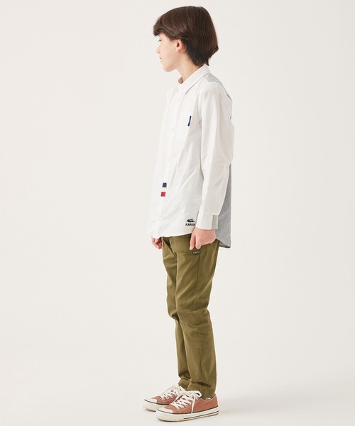 KRIFF MAYER Kid's Collection(クリフメイヤーキッズコレクション)の「トリコラインシャツ(シャツ/ブラウス・キッズ・ネイビー/グレー/ストライプ/オフホワイト/カラフル・140/160/120/150/170/130)」の8枚目の写真