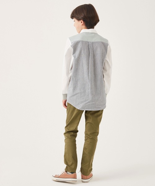 KRIFF MAYER Kid's Collection(クリフメイヤーキッズコレクション)の「トリコラインシャツ(シャツ/ブラウス・キッズ・ネイビー/グレー/ストライプ/オフホワイト/カラフル・140/160/120/150/170/130)」の9枚目の写真