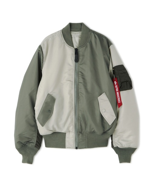 N.（N. Natural Beauty Basic）（エヌエヌナチュラルビューティーベーシック）の「【ALPHA】MA-1　カラーブロッキングジャケット（MA-1・レディース・カーキ・SMALL）」の14枚目の写真