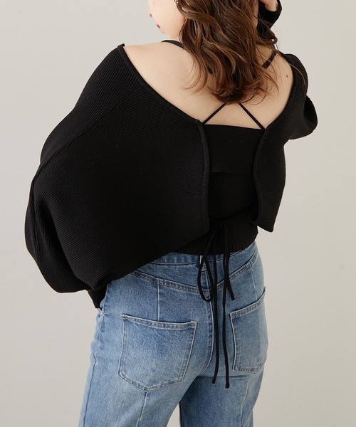 Chico（チコ）の「【WEB限定サイズあり】ショート丈パット付きバッククロスベアキャミ（キャミソール・レディース・アイボリー/ブラック/グレー/ピンク・FREE/X-SMALL）」の20枚目の写真