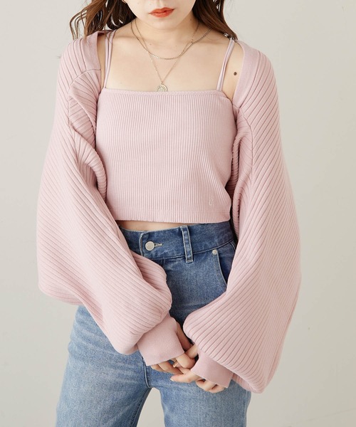 Chico（チコ）の「【WEB限定サイズあり】ショート丈パット付きバッククロスベアキャミ（キャミソール・レディース・アイボリー/ブラック/グレー/ピンク・FREE/X-SMALL）」の19枚目の写真