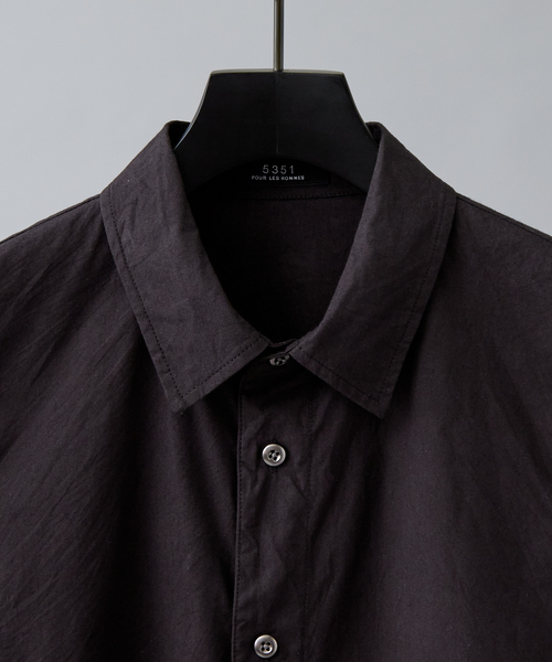 5351 タイプライタービンテージウォッシュ長袖シャツ SHIPS シャツ SHIPS: Wポケット ウォッシュド タイプライター 長袖