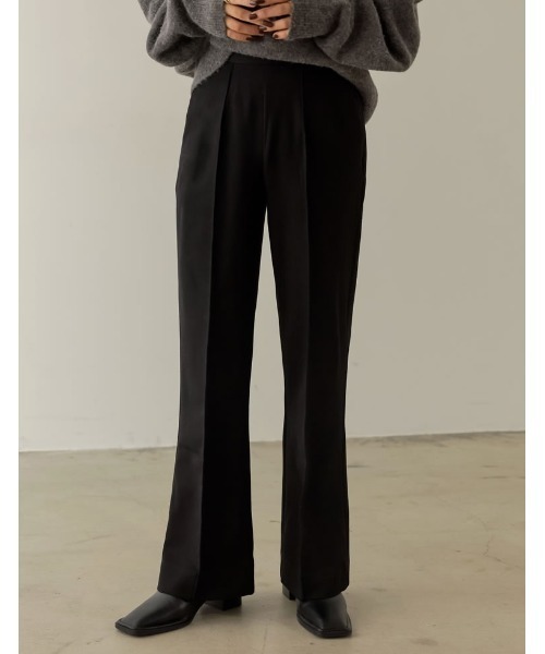 Re:EDIT（リエディ）の「[低身長/高身長サイズ有]リサイクルストレッチセミフレアスラックス（スラックス・レディース・グリーン/ブラック/ブラウン・MEDIUM/SMALL/BSS/AS/BM/LARGE）」の15枚目の写真