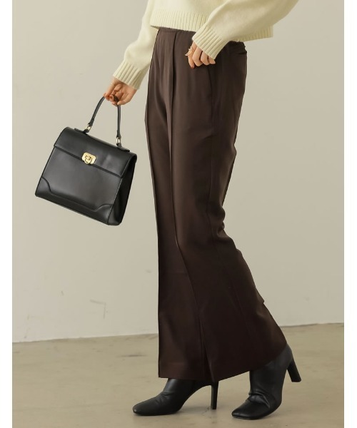 Re:EDIT（リエディ）の「[低身長/高身長サイズ有]リサイクルストレッチセミフレアスラックス（スラックス・レディース・グリーン/ブラック/ブラウン・MEDIUM/SMALL/BSS/AS/BM/LARGE）」の19枚目の写真