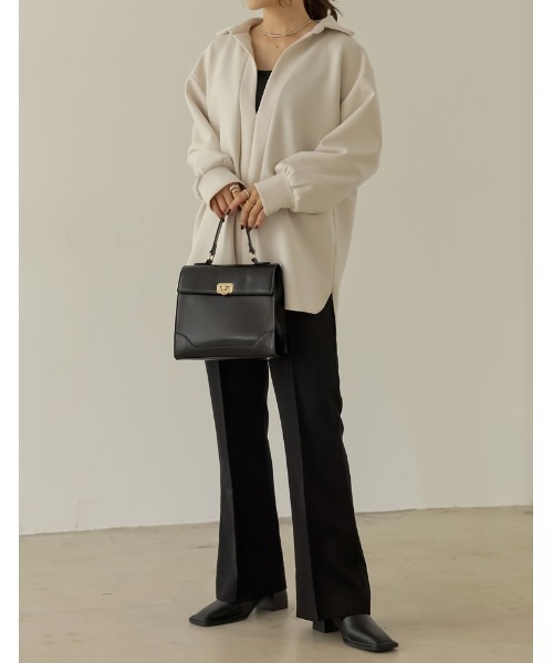 Re:EDIT（リエディ）の「[低身長/高身長サイズ有]リサイクルストレッチセミフレアスラックス（スラックス・レディース・グリーン/ブラック/ブラウン・MEDIUM/SMALL/BSS/AS/BM/LARGE）」の21枚目の写真