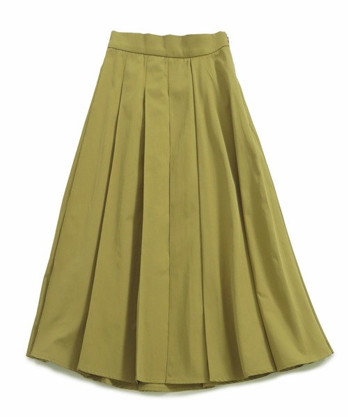 AULI（アウリィ）の「【低身長向けサイズ】ミモレ丈アシンメトリーフレアプリーツスカート（スカート・レディース・ベージュ/ネイビー/イエロー・S/XS）」の5枚目の写真