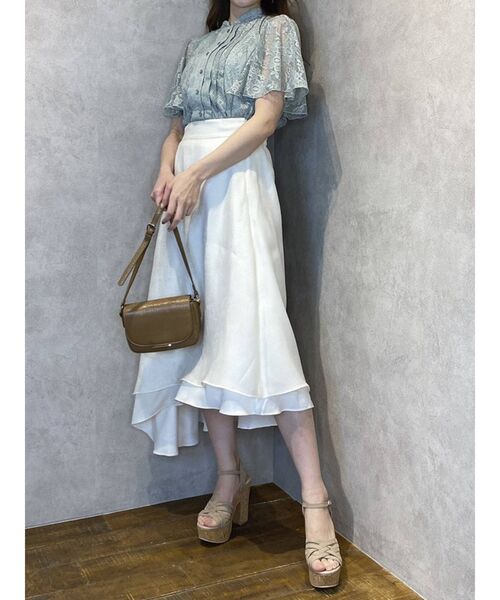 dazzlin（ダズリン）の「シアージャカードイレヘムスカ-ト（スカート・レディース・グレー/ベージュ・SMALL/MEDIUM）」の8枚目の写真