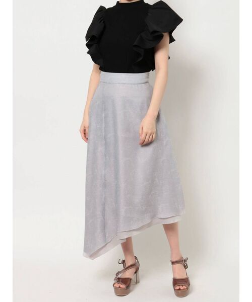 dazzlin（ダズリン）の「シアージャカードイレヘムスカ-ト（スカート・レディース・グレー/ベージュ・SMALL/MEDIUM）」の17枚目の写真